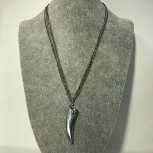 G by Guess Embellished Tooth Pendant Necklace (G2)